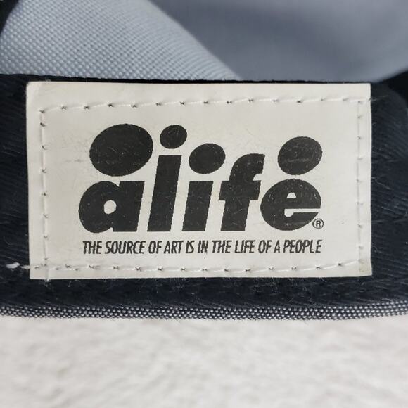 Alife Cap Unisex One Size Grey Denim 5 Panel Hat Adjustable Back Alife Works - Picture 10 of 10